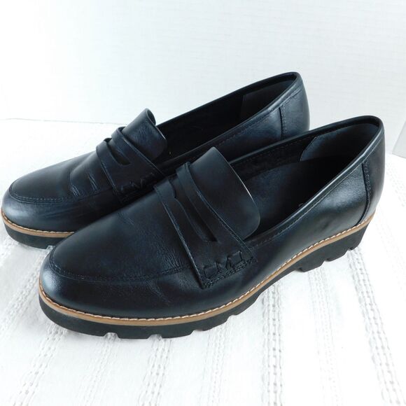 Vionic Women's Cheryl II Loafers Black 7.5 (fits like 7)  Leather Comfort MINT! - Picture 6 of 14